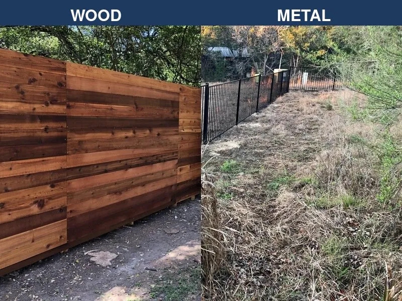 Wood Fence vs Metal Fence Austin